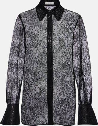 Nina Ricci Sequined lace shirt