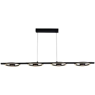 Searchlight Searchlight Space Lámpara colgante de techo con 4 luces LED, metal negro