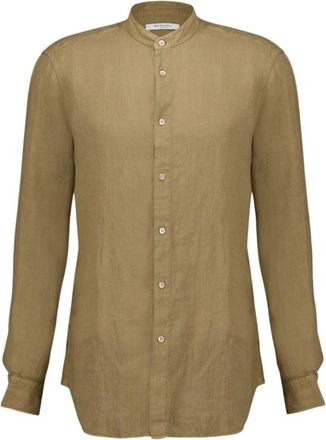 Boglioli Heren, Overhemden, Bruin, Maat: M Linnen