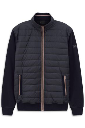 Bugatti Sweatjacke BUGATTI Regular Fit, Herren, Gr. XXL, 390, marine, Sweatware, 90% Baumwolle, 10% Polyester, unifarben, regular fit, ohne Ausschnitt, Sweatj