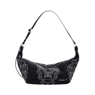 Desigual Shoulder Bags, female, Multicolor, ONE SIZE, Black Women Handbag with Stud Embellishments