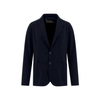 Herno Blazers, male, Blue, Size: XL Light Scuba Blazer
