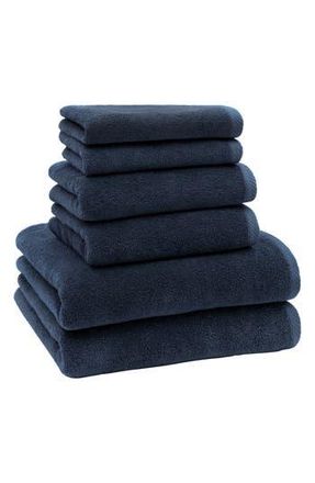 Linum Home Textiles 6-Piece Ediree Cotton Towel Set in Marine at Nordstrom Rack