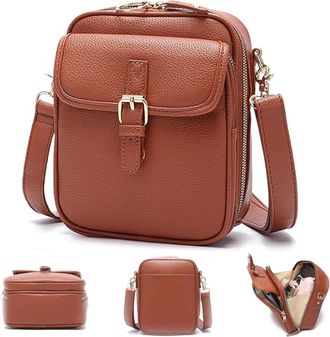 Generic Tojoyride Crossbody Bag, Urvashi Crossbody Bag, Shoulder Bags Built In Wallet With 10 Card Slots and Anti-Theft Zipper, Leather Crossbody Bags for Wom