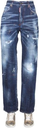 Dsquared2 Relaxed Straight-Leg Jeans With Distressed Finish