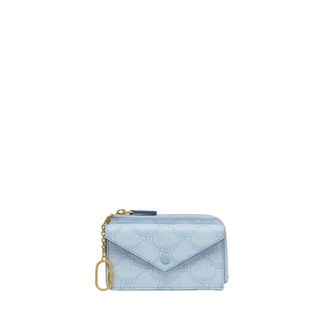 MCM Himmel Zip-Around Card Case - female - MCM - Wallets & Cardholders - Blue - ONE SIZE - Accessories