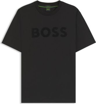 BOSS Tonal-logo T-shirt in stretch cotton