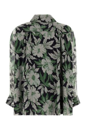 Loewe Womens Printed Silk Shirt Multicolor Exterior: Lining: Camicie