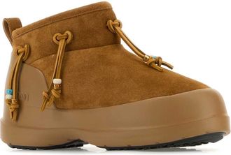 Moon Boot Womens Luna Low Boot Caramel Suede