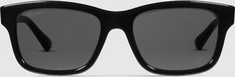 Gucci Rectangular-frame Sunglasses, Black