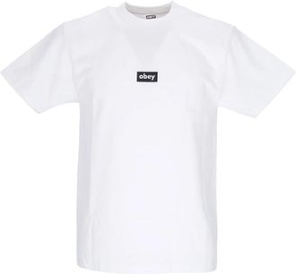 Obey Klassieke Zwarte Bar Heren Tee - Heren - T-shirts - Wit - XL - Katoen - Tops
