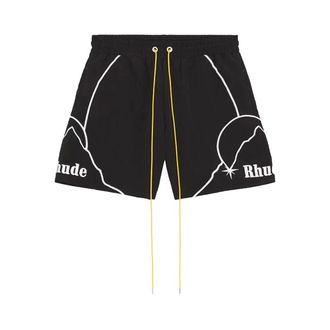 Rhude Moonlight Pista Shorts - male - Rhude - Casual Shorts - Black - S - Shorts