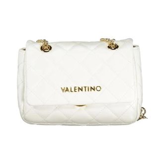 Valentino Shoulder Bags, female, White, Size: ONE SIZE Chain Quilted Crossbody Bag