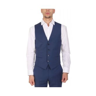 HUGO BOSS Heren, Pakken, Blauw, Maat: 2XL Leer