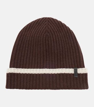 Brunello Cucinelli Monili ribbed-knit cashmere beanie