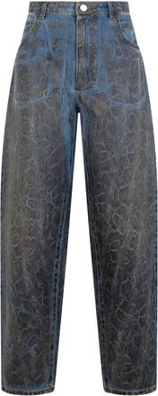 Alberta Ferretti High Waist Trendy Relaxed Jeans - Dames - Loose Fit Jeans - Zwart - XL - Katoen - Jeans