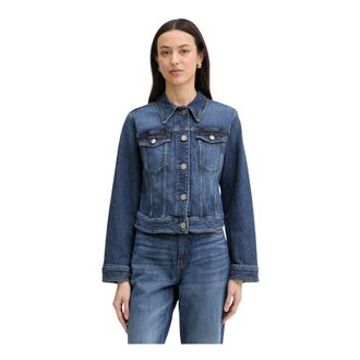 Pinko Pinko, Dames, Jassen, Blauw, Maat: L Katoen