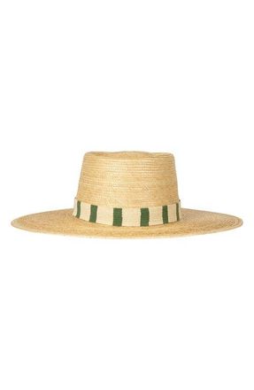 Sunshine Tienda Viana Resort Palm Straw Sun Hat in Green at Nordstrom, Size X-Small