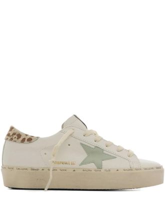 Golden Goose Hi Star leopard-print-detail leather sneakers - women - Calf Leather/Fabric/Rubber - 37 - Neutrals