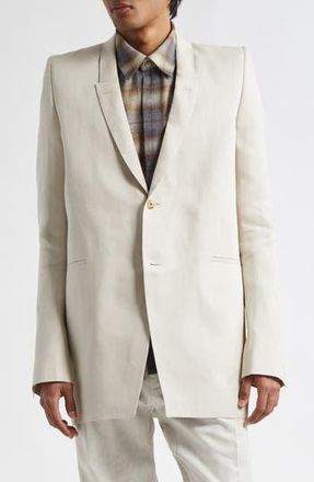 Rick Owens Dirt Single Breasted Virgin Wool Blazer in Dinge at Nordstrom Rack, Size 38 Us / 48 Eu