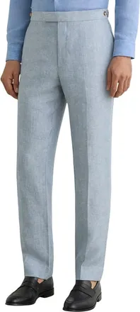 Reiss Atlantic Slim Fit Linen Pants in Soft Blue at Nordstrom, Size 32