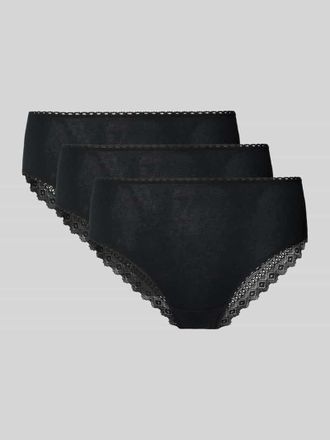 Schiesser Slips im 3er-Pack mit Spitze in Black, Gr&ouml;&szlig;e 38