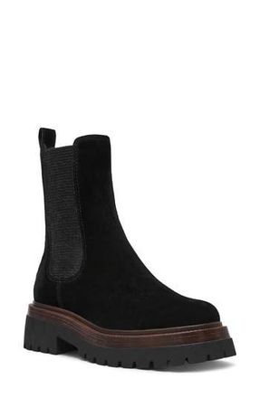 Steve Madden Blitzen Platform Chelsea Boot in Black Suede at Nordstrom Rack, Size 6