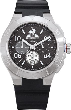 Le Coq Sportif Mens Accessories Black Plastic Digital Watch in Black/Grey - One Size