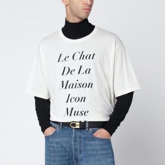 Valentino Ivory Le Chat De La Maison Icon Muse Anti Hero T-shirt