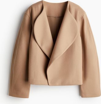 H&M Jacke aus Filz mit Schalkragen - Beige
