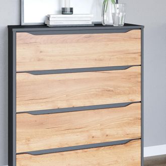 Vicco Aparador Ruben, Oro Power Roble/antracita, 48 X 101.6 Cm Con Cajones
