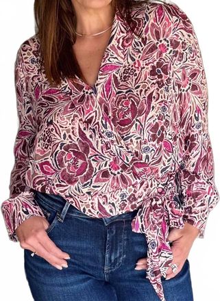 Skies Are Blue Clothing Mystic Tie Top In Mauve