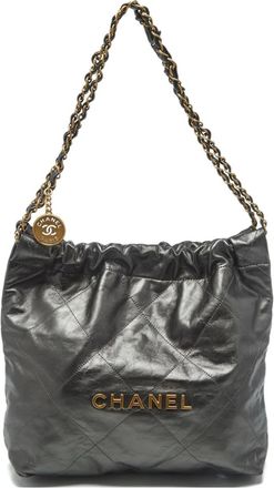 Chanel 22 gewatteerde tas met ketting - Grijs