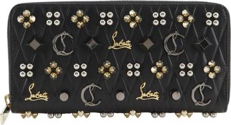 Christian Louboutin Black Leather Long Wallet (Bi-Fold) (Pre-Owned)