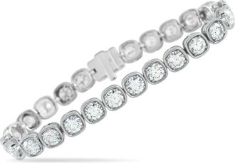 Luxury Bazaar 18K White Gold 13.40ct Diamond Bracelet ALB-19299-1