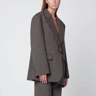 P.A.R.O.S.H. Chestnut Coloured Wool Blend Jacket