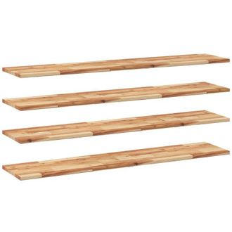 vidaXL Estante Flotante 4 Uds Madera Acacia Acabado Aceite 120x30x2 Cm Vidaxl
