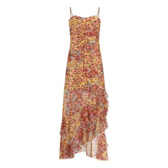Guess Floral Print Long Dress - female - Guess - Maxi Dresses - Multicolor - M - Dresses