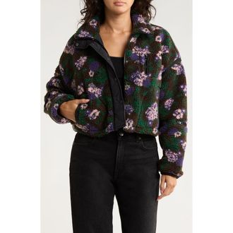 Blank NYC Floral Faux Shearling Jacket in Peak Hours at Nordstrom Rack, Size Small