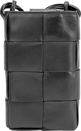 Tiffany & Fred Hand-Woven Leather Phone Crossbody