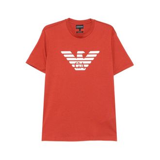 Emporio Armani T Shirt Rosso-Uomo