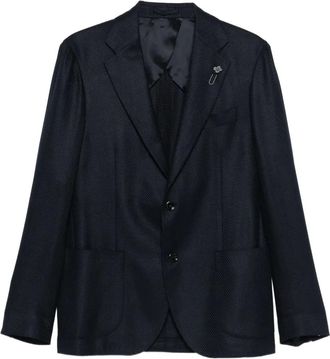 Lardini Blazer effetto panama - Blu