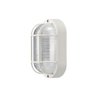 Trade Shop Trade Shop - Plaf&oacute;n Oval Rejilla Carey Blanco Campana Cristal E27 Casquillo