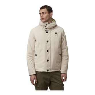 Blauer Gladde gewatteerde neopreen jas - Heren - Jassen - Beige - Maat: S Nylon