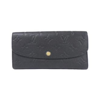 Louis Vuitton Black Leather Long Wallet (Bi-Fold) (Pre-Owned)