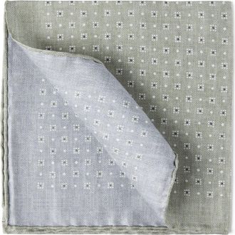 Brunello Cucinelli Pocket square with pattern in Khaki at Nordstrom