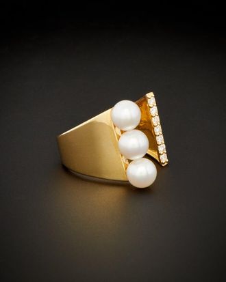 Italian Gold, Inc 18K Italian Gold Pearl Ring