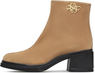 Loriblu Enkellaarsjes - Dames - Laarzen met Hak - Beige - 40 EU - Schoenen