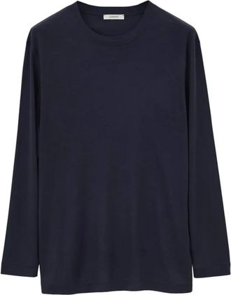 Christophe Lemaire Zijden Lange Mouw Zwart T-shirt - Heren - Longsleeves - Zwart - L - Tops