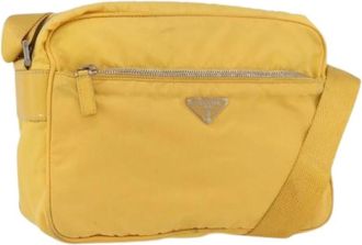 Prada Pre-owned Cross Body Bags, female, Yellow, Size: ONE SIZE Pre-owned Vintage Shoulder Bag